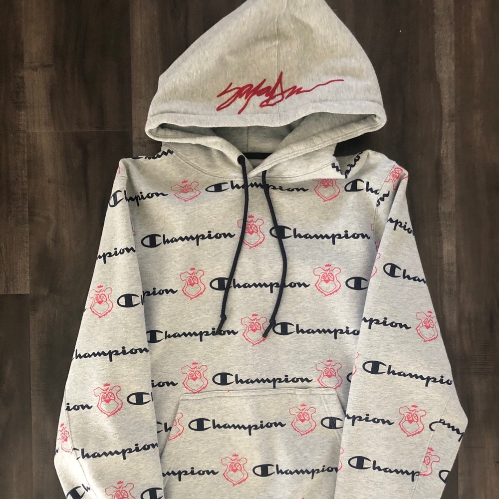 Champion x King Saladeen Grey Hoodie